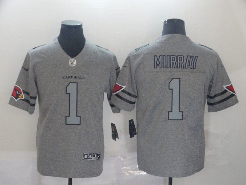 Men Arizona Cardinals 1 Murray Grey Retro Nike NFL Jerseys